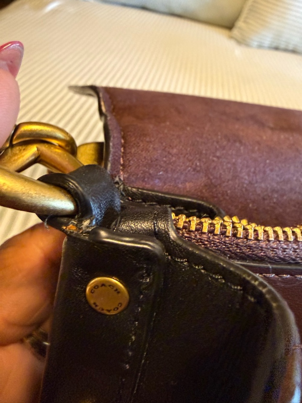 Coach Black Leather Beat Bag - Picture 10 of 10